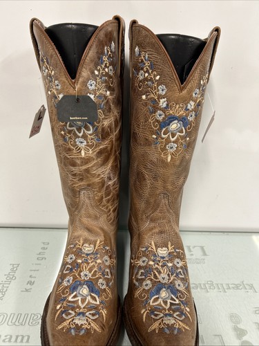 Shyanne Analise Damen-Lederstiefel mit Blumenstickerei Größe 8,5 B, gebraucht. " - Bild 7 von 12