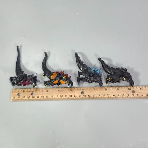 Godzilla Kaiju 2" Miniature 4 Figure Lot Burning Space Purple Spike Atomic PVC - Picture 12 of 21