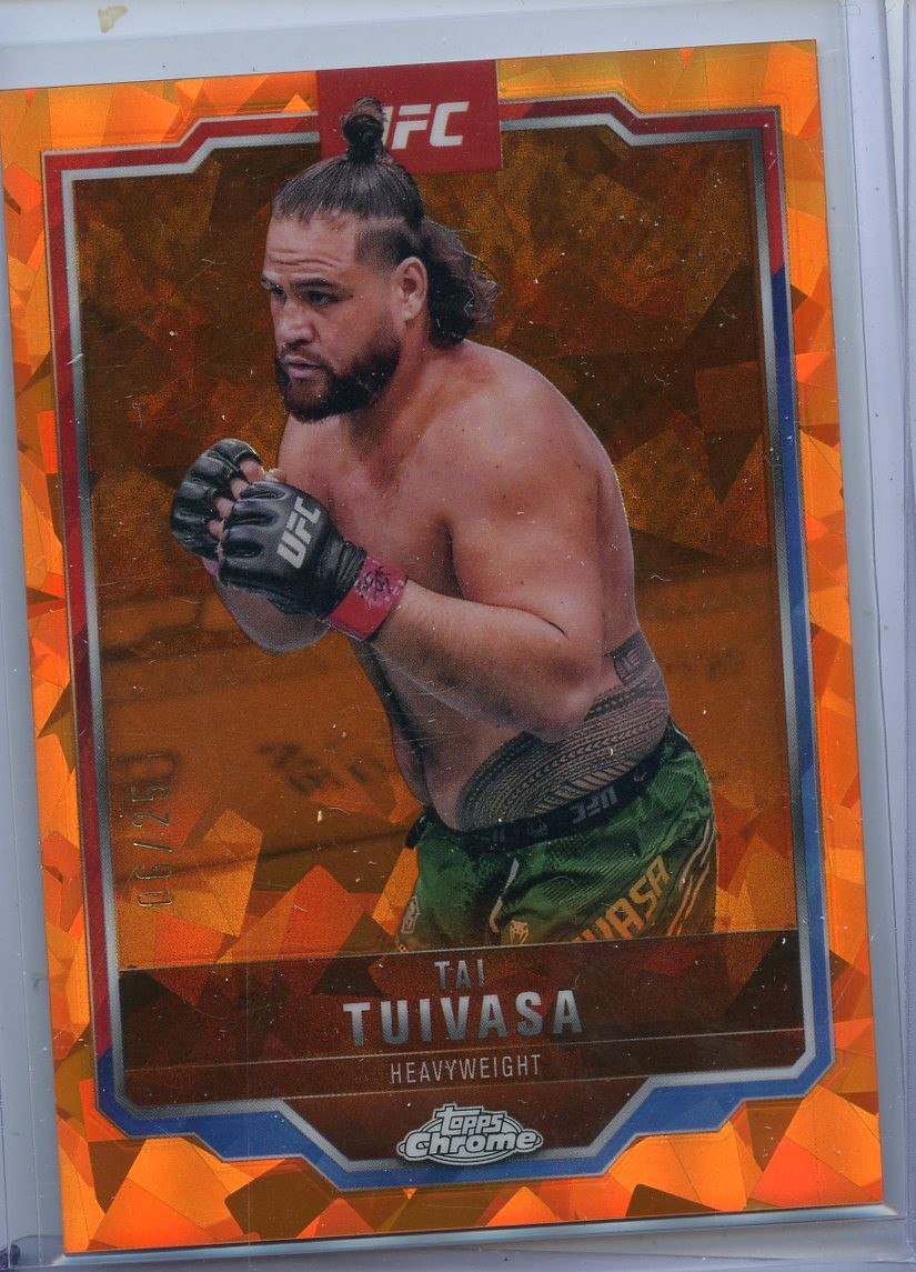 2025 Topps Chrome Sapphire Orange Refractor 6/25 Tai Tuivasa