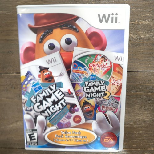 Hasbro Family Game Night Value Pack 1 y 2 (Nintendo Wii) Completo en Caja Probado - Imagen 3 de 8