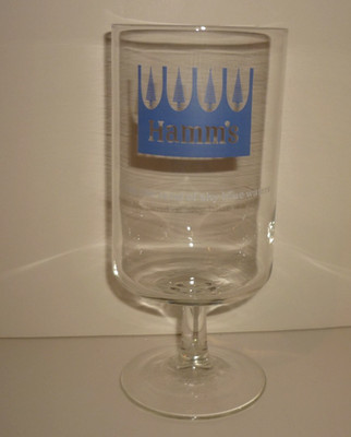VTG Hamm's stemmed beer glass ''From the land of sky blue waters'' chalice goblet