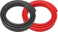 8 Gauge 25ft Black and 25ft RED Car Audio Power Ground Soft Touch Wire Cable Set
