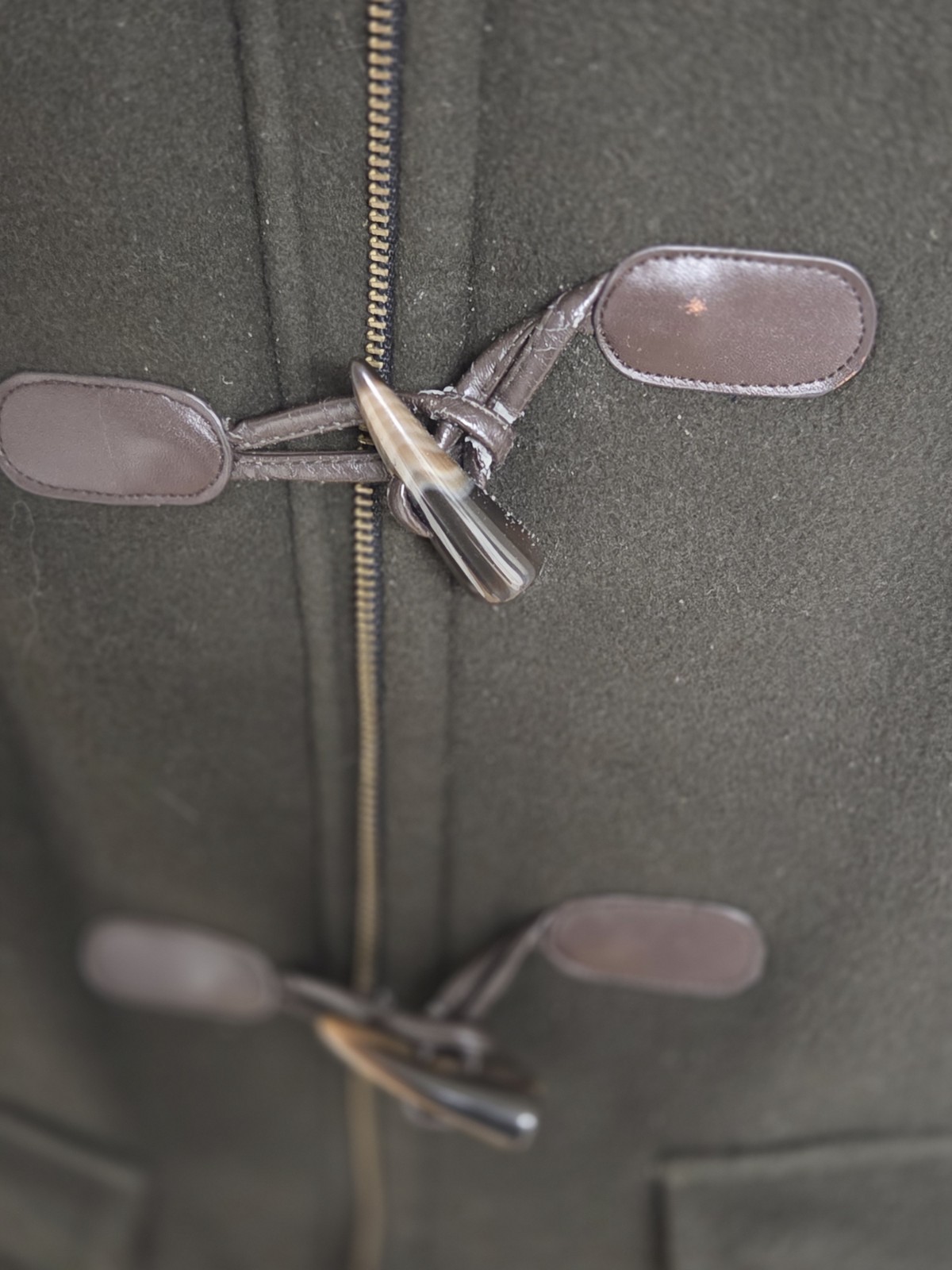 Pendleton Wool Toggle Jacket Duffle Style Olive G… - image 5