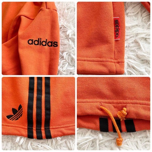 Adidas Hoodie Set, Thick Arms, Orange, Trefoil Logo Embroidery, Men's, Size L - Picture 9 of 15