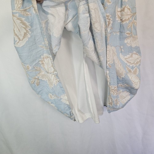 Floral Cotton Bow Front Midi Dress Blue White Cottagecore Summer Small - Picture 8 of 10