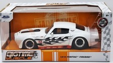 Jada 1972 Pontiac Firebird White With Black Flames 72 Bigtime Muscle 1/24 New