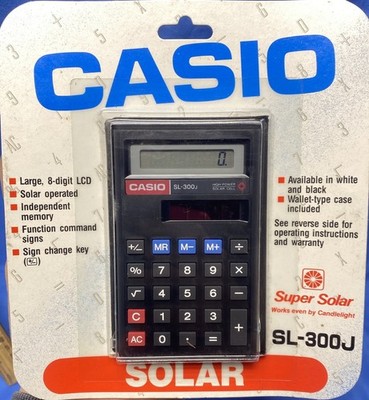 Vintage Casio SL-300J Solar Calculator New Sealed Made in Japan