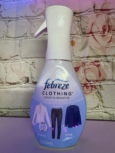 (1) Febreze Clothing Odor Eliminator Crisp Clean Spray 15 Fl Oz, New
