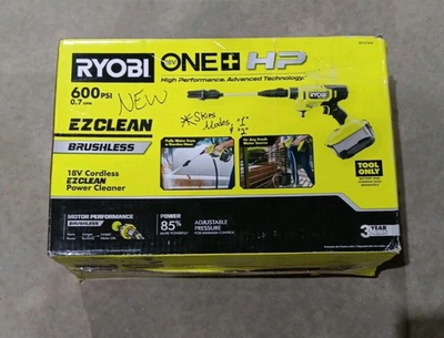 #ad Ryobi 18V RY121850 600PSI Cold Water Pressure Washer Tool Only NEW OB *READ* $84.99