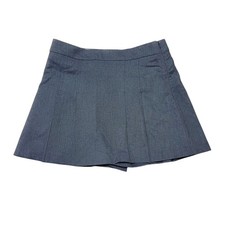 NEW ZARA Women's Blue/Gray Pleated Mini Skirt Size Medium Schoolgirl Preppy