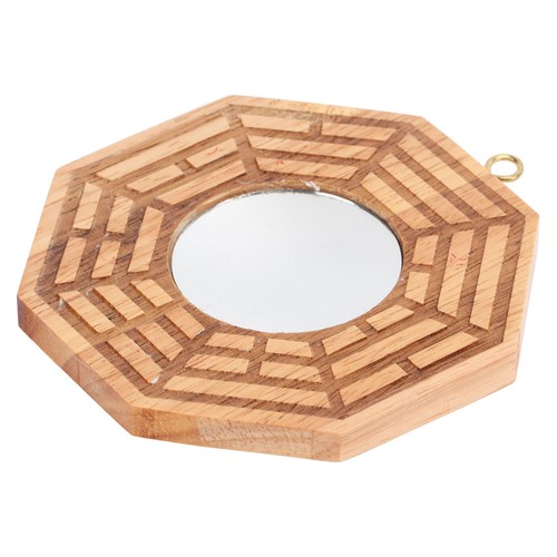 Bagua Mirror Wooden Concave Mirror Outdoor Door Pendant Bring Wealth Good NY - Picture 15 of 22