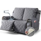 100% Waterproof Loveseat Recliner Cover, Non Slip Split Loveseat Covers for R...