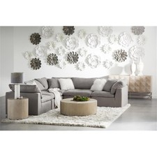 Maklaine Modern Transitional Wood Media Sideboard in Gray Finish