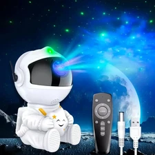 Galaxy Star Projector Night Light Astronaut Starry Sky Atmosphere LED Lamp for K
