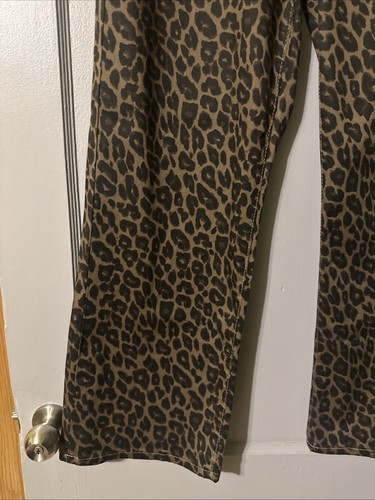 Angels Of Difference Brown Leopard Print Wide Straight Size 16/33 - Picture 5 of 19