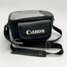 Canon Camera Bag Large Black  Shoulder AdjustableStrap Compartment Divider Case