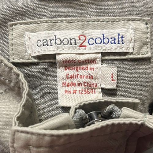 Carbon 2 Cobalt Field Utility Lined Jacket Full Zip Snap Size L Pockets Work - Bild 5 von 6