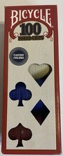 100 BICYCLE POKER CHIPS Interlocking Easy Stack 50 IVORY 25 RED & BLUE VINTAGE