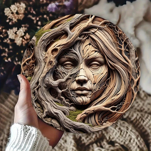 Holzschild Wald Elf Baum Geist Wanddekoration 8 Zoll Außen Innen Raum - Bild 6 von 10