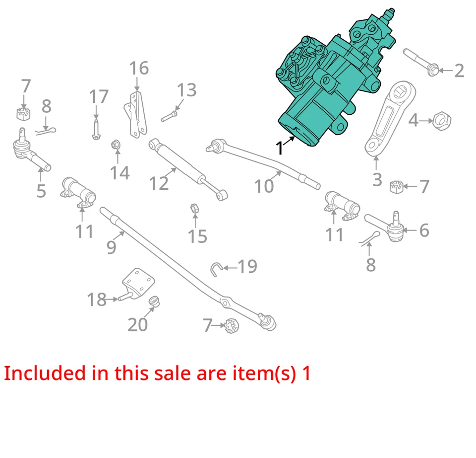 Ford E-350 Super Duty 2010-2021 cremallera de dirección y piñón GP1AS Foto 2 de 3