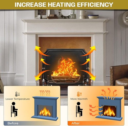 Fire Back for Fireplace 20"(W) x 16"(H) with Feet - Cast Iron Fireplace - Picture 6 of 9