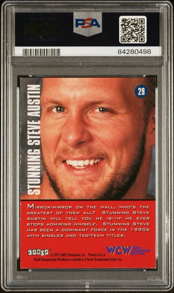 Stone Cold Steve Austin Rookie Auto 1995 Impresionante Steve PSA Auténtico WCW #29 Foto 2 de 2