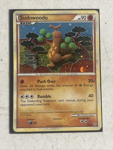 Pokemon 2010 Unleashed Sudowoodo Holo Rare Karte #9/95