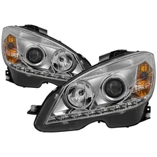 For Mercedes-Benz C300 08-11 Headlights Signature Series Driver & Passenger Side