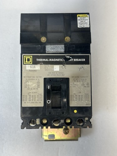 Disyuntor I-Line FH36060 Square D 60 Amp 600V 3 polos 25kA@480V FH60A - Imagen 4 de 7