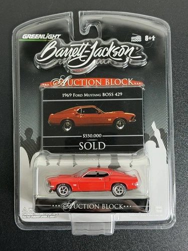 UH Greenlight Barrett-Jackson Auction Block 1969 Red Ford Mustang Boss 429 - New