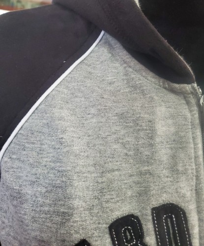 Hard Rock Cafe Myrtle Beach Zip Hooded Sweatshirt Gray Black Woman's Large Hood - Picture 6 of 8