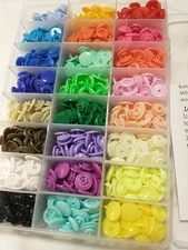 460 Sets Plastic Snap Buttons, No-Sew T5 Snaps with Organizer Storage Case,