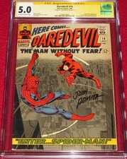 CGC SS Daredevil # 16 (1966) signed by John Romita! FIRST Romita Spider-Man art!
