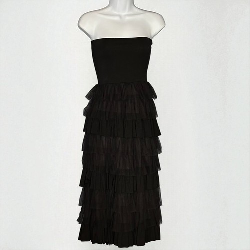 Rachael & Chloe Convertible Strapless Dress Maxi Skirt Sz Small Black Whimsigoth - Picture 2 of 12