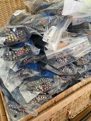 58 New Beck Disco Ballet Shoes Black Multi Metallic Dot Size 3 Bundle Party - Picture 7 of 7
