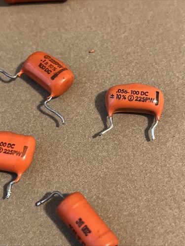 Vintage Orange Sprague Capacitors Lot Electronic Audio Video Parts Accessories - Photo 19/19