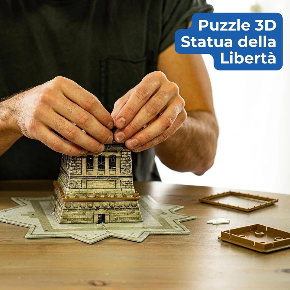 Ravensburger Puzzle 3D Statua Liberta' Night Edition Con Led Pz 108 12596 - Immagine 2 di 4