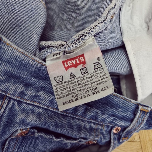 Vintage 90s Levis 501 XX Jeans Womens 34x33 (31x28.5) Blue Made In USA Faded - Imagen 7 de 13