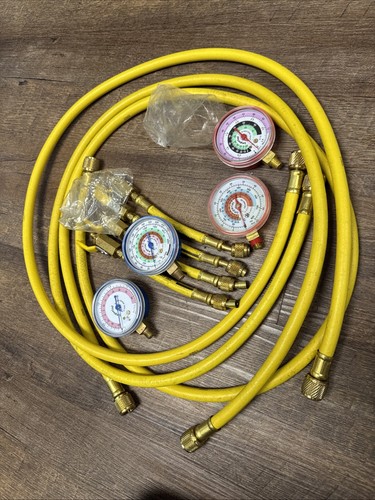 4x Imperial Automotive A/C Gauges Cat: 407-CR, 2425-CP, 428-CKP, 423-CAP-D Hoses - Picture 7 of 10