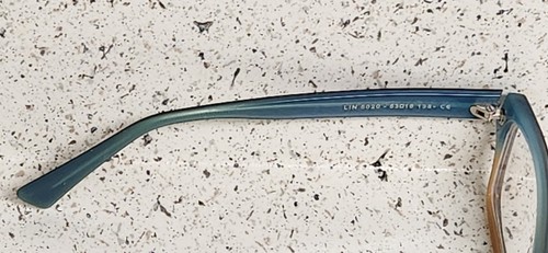 Jean La Font "Lin 5020" Eyeglasses Brown Blue Frames Used Very Nice Some Wear - Picture 5 of 7