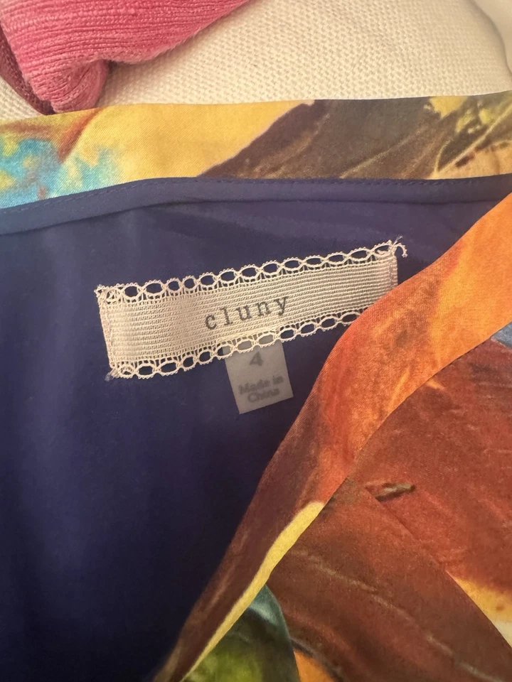 Cluny разноцветная юбка размер 4, хлопок и шелк смесь - Изображение 4 из 4