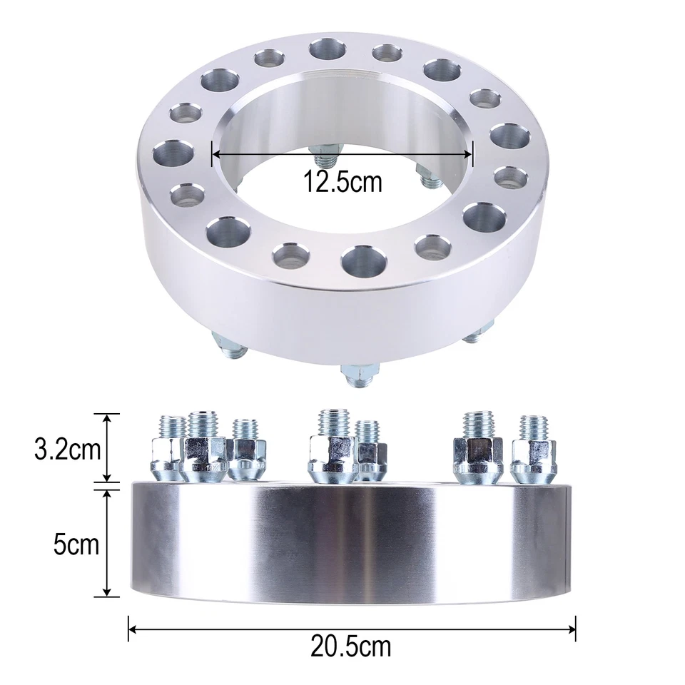 FOR 1999-2002 F250 F350 4PCS 2.0" HUBCENTRIC WHEEL SPACERS 8X170 14X2 STUDS - Image 4 of 4