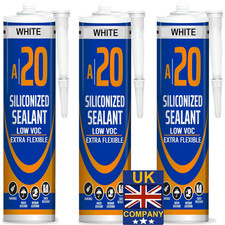 Waterproof Window Frame Sealant White 500G X 3Pcs, 100% SOLVENT-FREE Paintable S