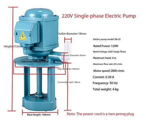 12L/min Machine Tool Cooling Pump Lathe Oil Pump 220V 380V 40W Electric Pump - Picture 20 of 22