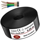 5-25 m underground cable power cable NYY-J 5 x 16 mm² electrical cable