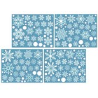  4 Blätter Weihnachtsfenster Aufkleber Schneeflocke Showcase Aufkleber