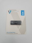 V7 8GB USB 2.0 Flash Drive ~ Black ~ Retractable USB Connector~Impact Resistance