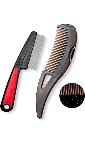 Dandruff Comb Stainless Steel Fine Tooth Comb Scalp Psoriasis Comb Dandruff Remo - Picture 1 of 9