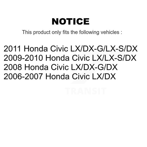 Transit Auto KGN-100113 Brake Drum Rear for Honda Civic 2006-2011 - Picture 2 of 2