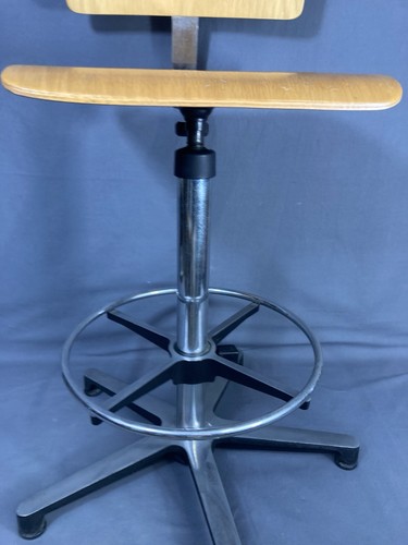 Sgabello Disegnatore Industrial Design Varie Regolazioni Anni 70 Germania - Foto 5 di 13